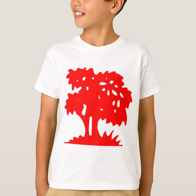 T-shirt Arbre à dessin - Rouge (Devant)