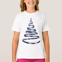 Arbre à ruban bleu brillant de Noël