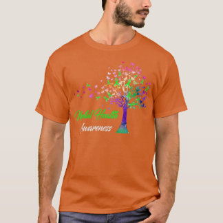 T-shirt Arbre à ruban pour la sensibilisation à la santé m
