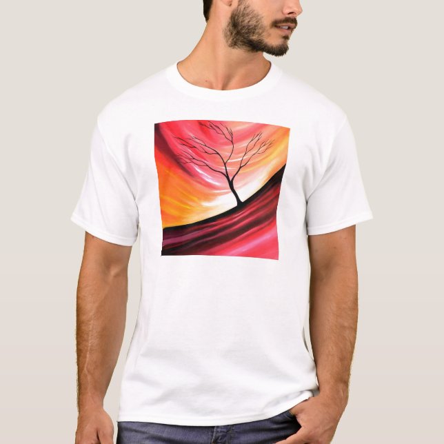T-shirt Arbre Abstrait - Art Moderne (Devant)