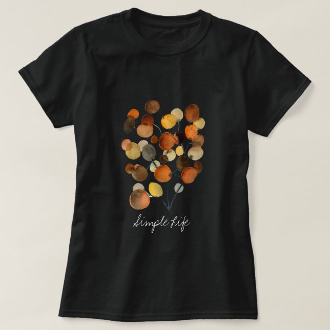 T-shirt Arbre Abstrait brun d'automne (Design devant)