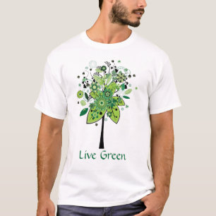 T-shirt Arbre abstrait vert