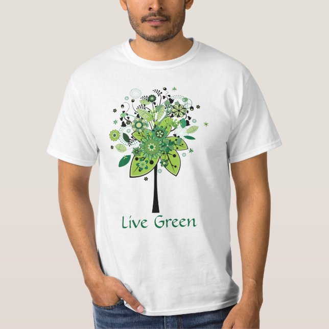 T-shirt Arbre abstrait vert (Devant)