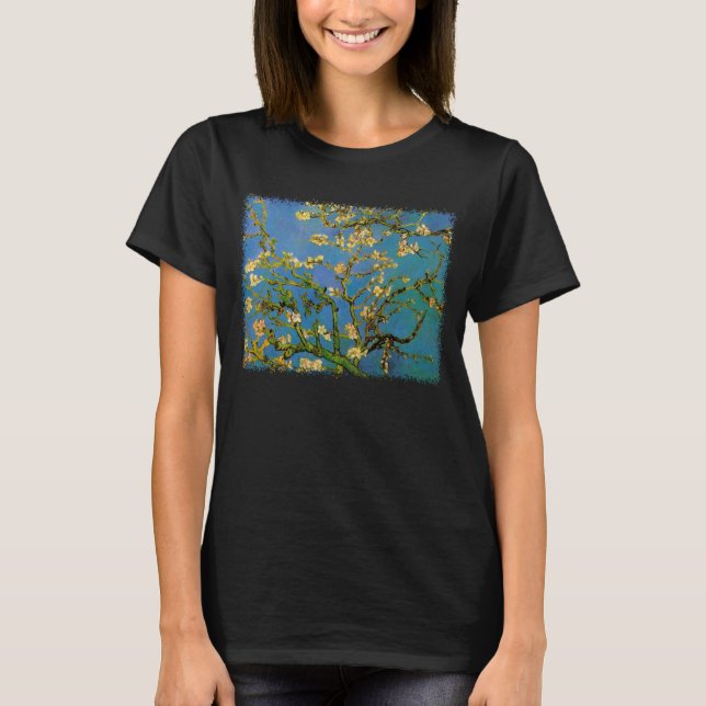 T-shirt Arbre aux amandes en fleurs par Vincent van Gogh (Devant)