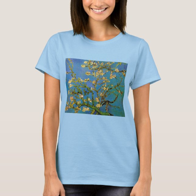T-shirt Arbre aux amandes en fleurs par Vincent van Gogh (Devant)