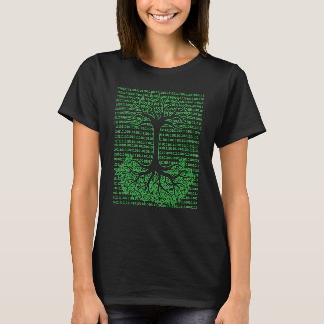 T-shirt Arbre Binaire Ordinateur Geek Mathématicien Progra (Devant)