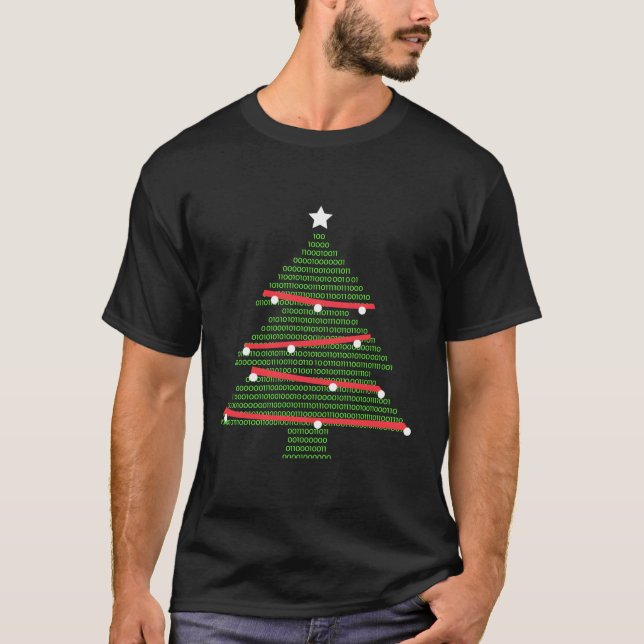 T-shirt Arbre binaire pour Noël (Devant)