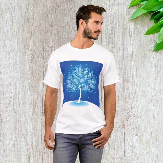 T-shirt Arbre Blanc Dans La Neige (Créateur téléchargé)