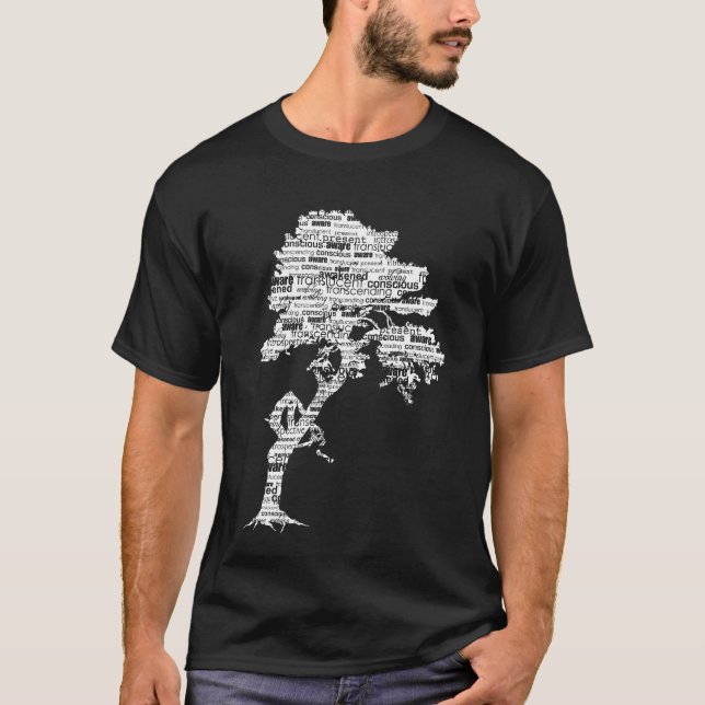 T-shirt Arbre blanc de Bodhi sur la chemise foncée (Devant)
