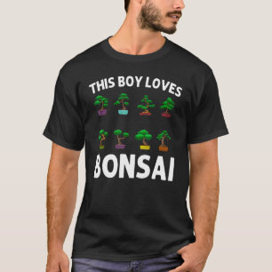 T-shirt Arbre Bonsaï Cool Pour Garçons Enfants Plante Dame