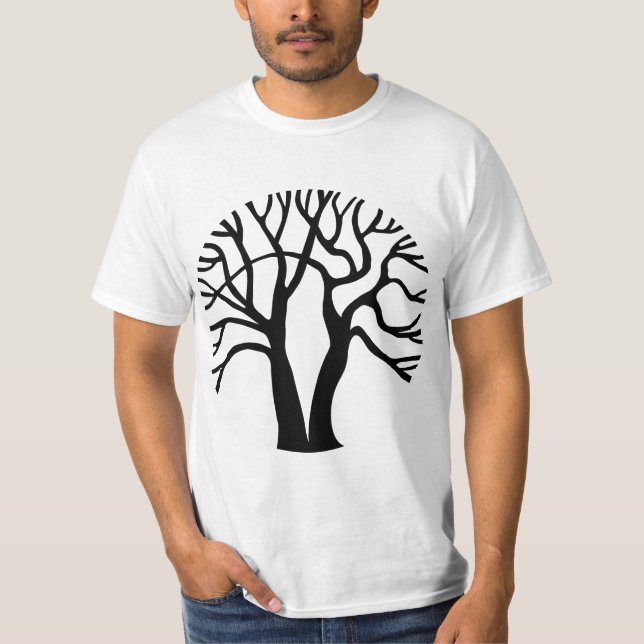 T-shirt Arbre circulaire - Noir (Devant)