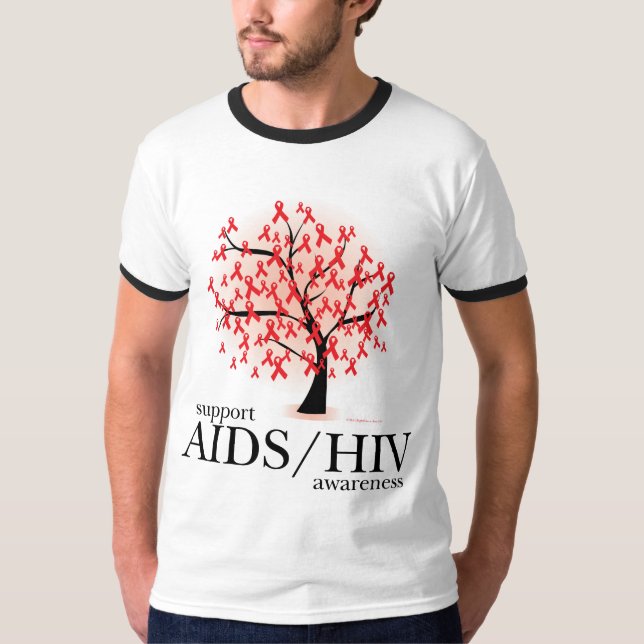 T-shirt Arbre d'AIDS/HIV (Devant)