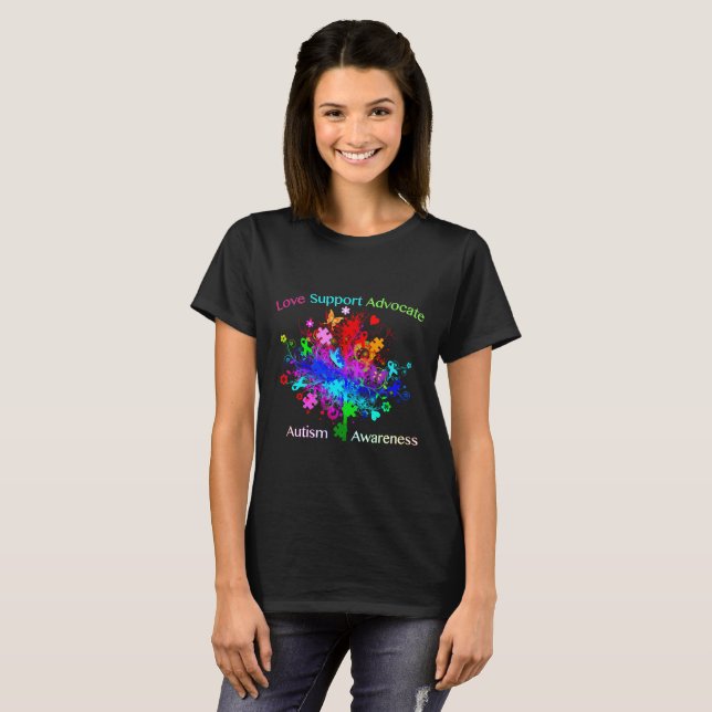 T-shirt Arbre d'autisme dans le spectre (Devant entier)