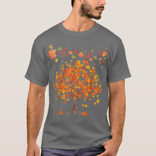 T-shirt Arbre d'automne Forêt naturelle Feuille Automne65