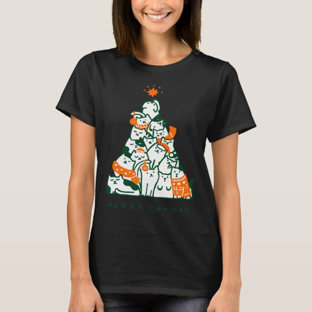 T-shirt Arbre de Catmas joyeux (Devant)