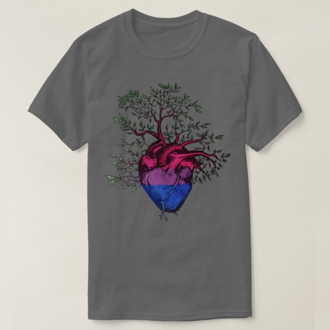 T-shirt Arbre de coeur bisexuel 1 (Design devant)