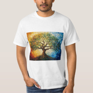 T-shirt Arbre de connaissances - Peinture à l'huile