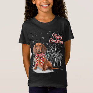 T-Shirt Arbre de Dachshund Joyeux Noël Dachshund Noël pour