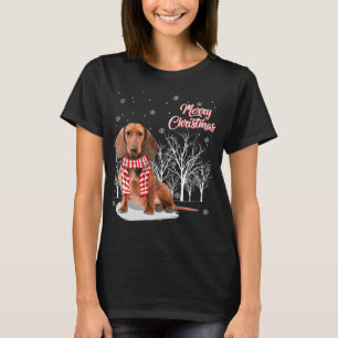 T-shirt Arbre de Dachshund Joyeux Noël Dachshund Noël pour