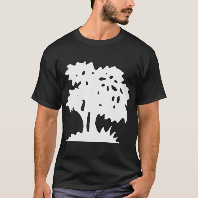 T-shirt Arbre de dessin animé - Blanc (Devant)
