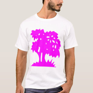 T-shirt Arbre de dessin animé - magenta
