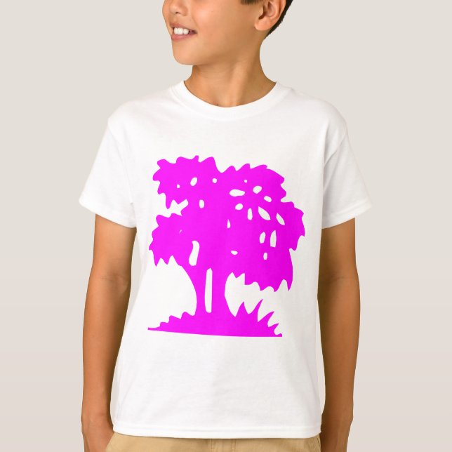 T-shirt Arbre de dessin animé - magenta (Devant)