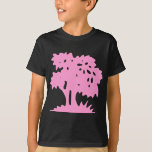 T-shirt Arbre de dessin animé - Rose