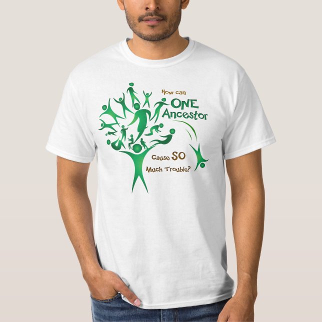 T-shirt Arbre de famille Une ancêtre (Devant)