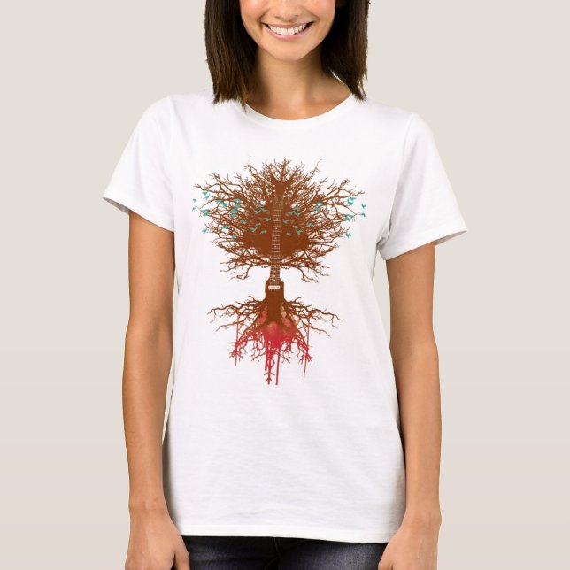 T-shirt arbre de guitare (Devant)