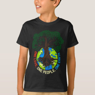 T-shirt Arbre de la paix Amour Protection de l'environneme