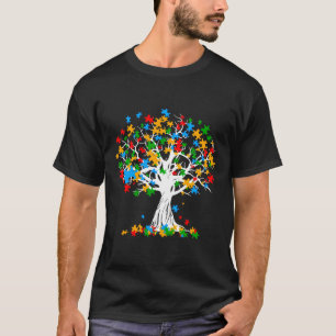 T-shirt Arbre de la Sensibilisation sur l'autisme de vie M
