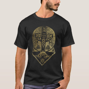 T-shirt Arbre de la vie - Yggdrasil et croix celtique