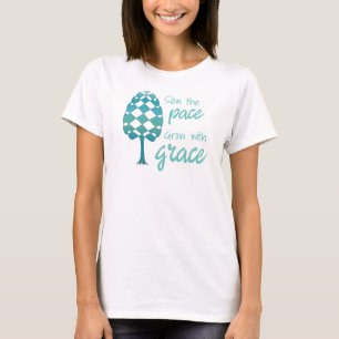 T-shirt Arbre de ligne perpétuelle Ralentissez le rythme, 