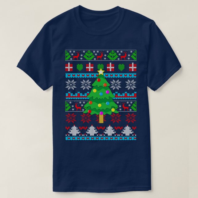 T-shirt Arbre de Noël (Design devant)