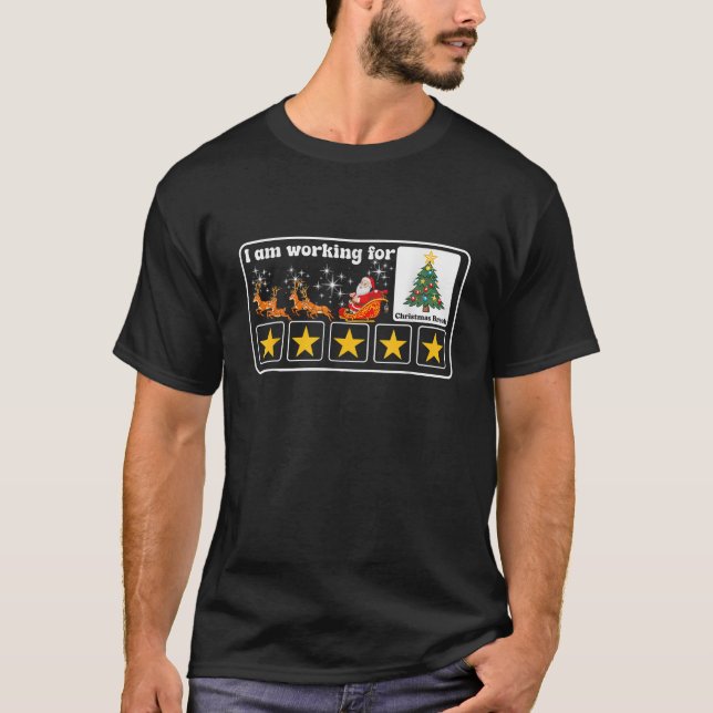 T-shirt Arbre de Noël 5 Étoiles (Devant)