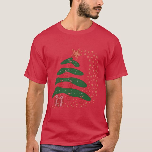 T-shirt Arbre de Noël à neige (Devant)