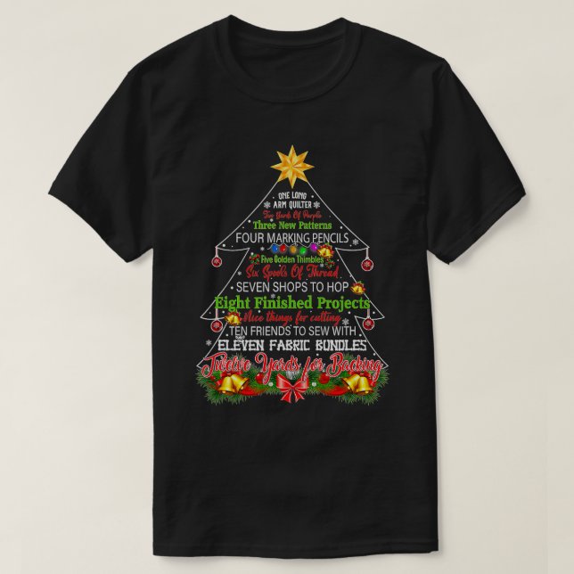 T-shirt Arbre de Noël à planches longues (Design devant)