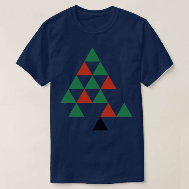 T-shirt Arbre de Noël Abstrait du Bauhaus (Design devant)