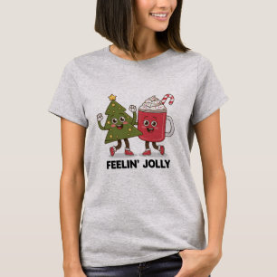 T-shirt Arbre de Noël Amateur de Café Hiver Se Sentent Joy