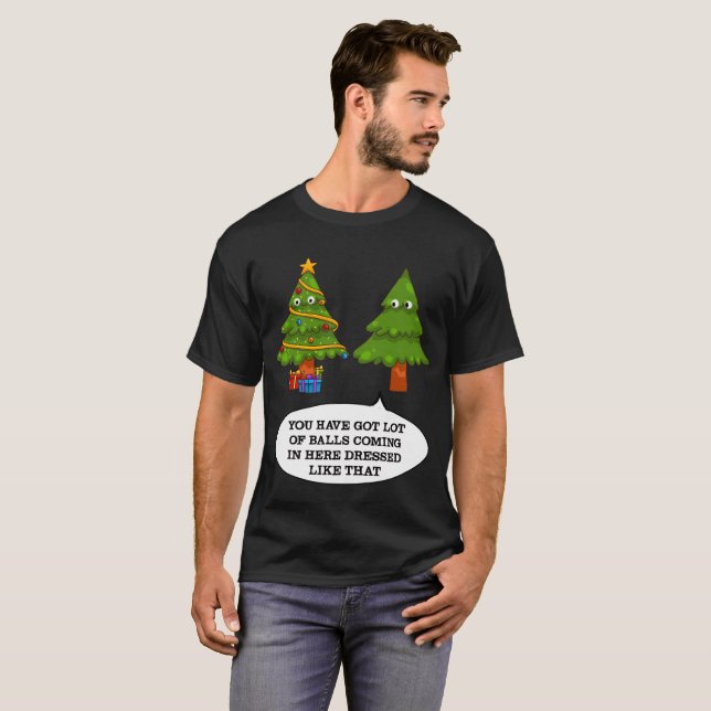 T-shirt Arbre de Noël amusant - Laid Smart Funny Noël (Devant entier)