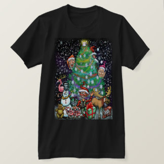 T-shirt Arbre de Noël avec des minces
