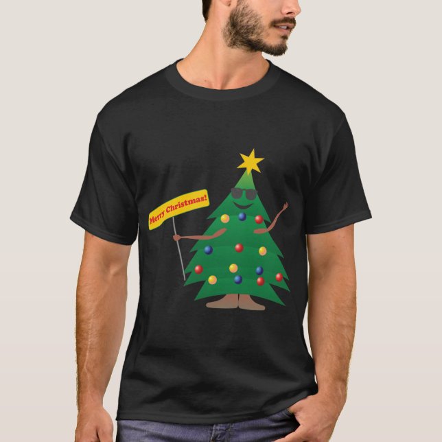 T-shirt Arbre de Noël avec signe (Devant)