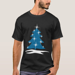 T-shirt Arbre de Noël bleu Unisex Holiday Top