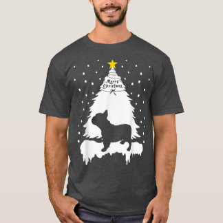 T-shirt Arbre de Noël Buldog Pour Hommes De Famille Femmes