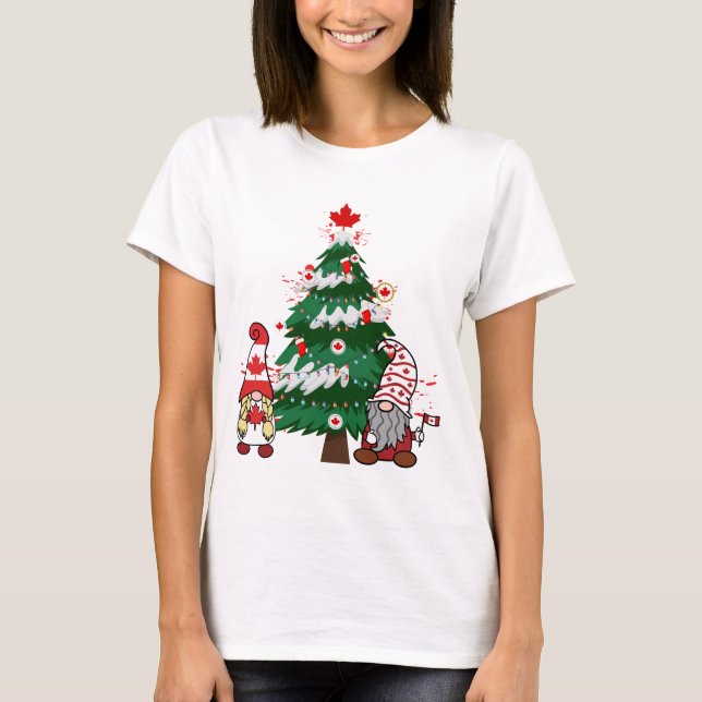 T-shirt Arbre de Noël Canada Chandail Laide X-mas canadien (Devant)