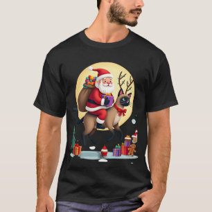 T-shirt Arbre de Noël Chat Siamois Renne Santa Claus L