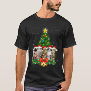 T-shirt Arbre de Noël Chat Tee Ornement Décor