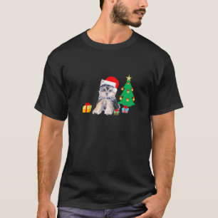 T-shirt Arbre de Noël, chiot du Yorkshire et cadeaux