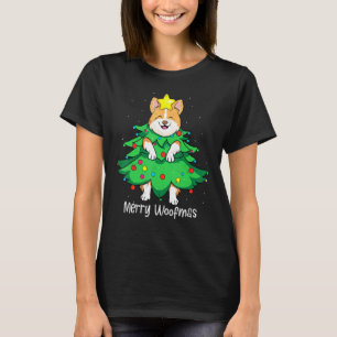 T-shirt Arbre de Noël Corgi Maman Papa Chien Femmes Hommes