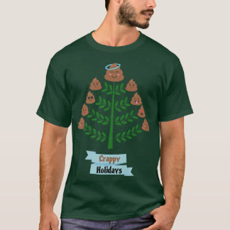 T-shirt Arbre de Noël de caca heureux vacances merdique dr